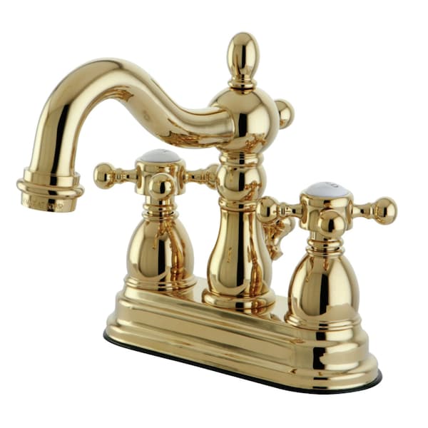 KS1602BX 4" Centerset Bathroom Faucet, Polished Brass